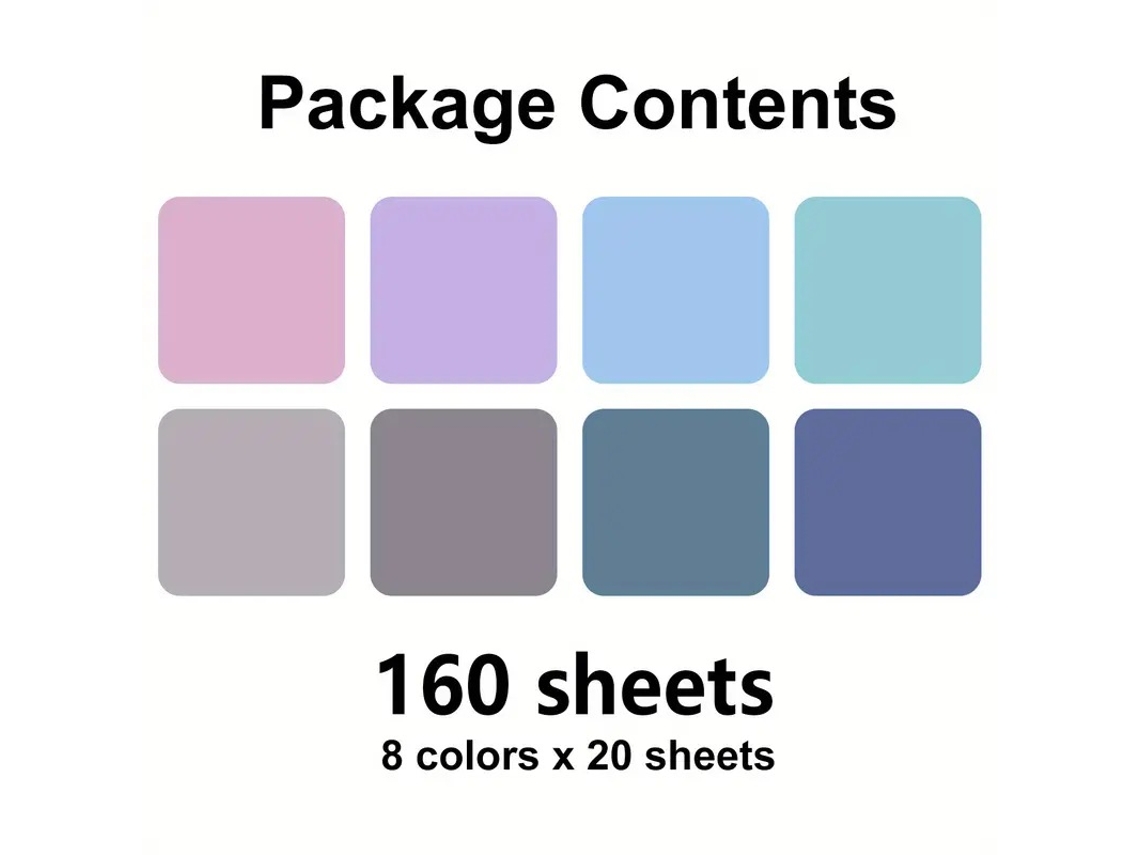 Bloc de notas Eifson con 160 hojas adhesivas transparentes (color Morandi)