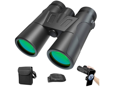 Prismáticos Compactos 10X25 Pequeños e Impermeables para Adultos y Niños, con Prismáticos HD Negro