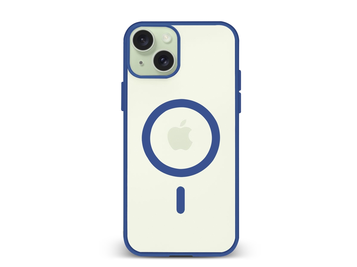 Carcasa Híbrida Antigolpes Magsafe Para Iphone 15 Plus. Bordes De Silicona Y Pvc Posterior.