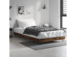 Estructura De Cama Sin Colchón Madera Roble Ahumado 90x200 Cm