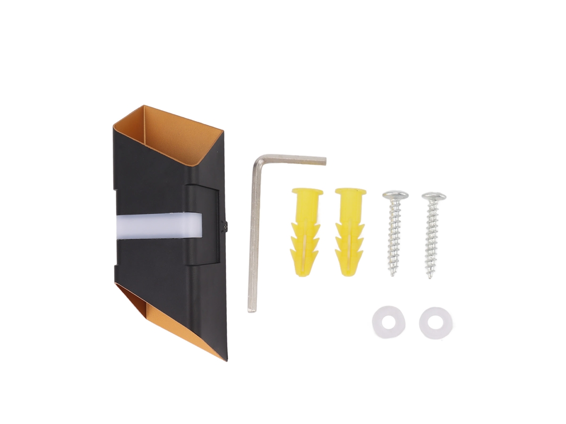 2026-lámpara De Pared Exterior Moderna Led 10w 3000k Impermeable Oro Negro Para Patio Puerta Jardín Interior 85-265v