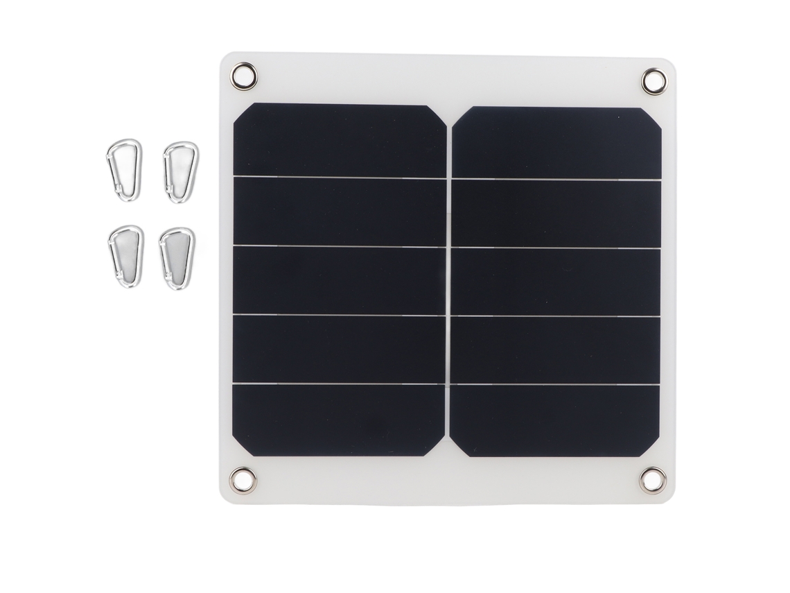 Batería externa portátil con panel solar USB de alta eficiencia de 15 W para camping, senderismo y ciclismo | Sin marca