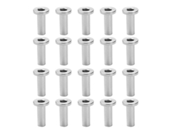 20 Fundas Protectoras De Acero Inoxidable T316 Para Cable De 1/8, 5/32 Y 3/16 Pulgadas Para Barandillas De Madera Zekai