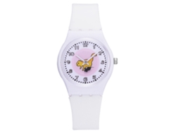 Reloj De Pulsera De Cuarzo Clásico Con Patrón Bonito Correa De Silicona Moda Redondo