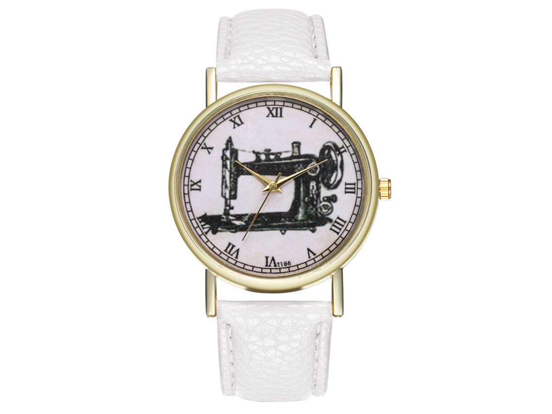 Reloj De Pulsera Analógico De Cuarzo Con Dial Redondo Para Mujer Hombre Estudiante Blanco Zhoulianfa