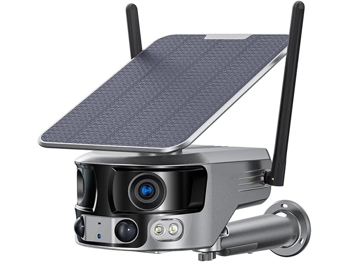 Cámara De Seguridad Panorámica Solar 4g Para Exteriores, 4k, Ángulo