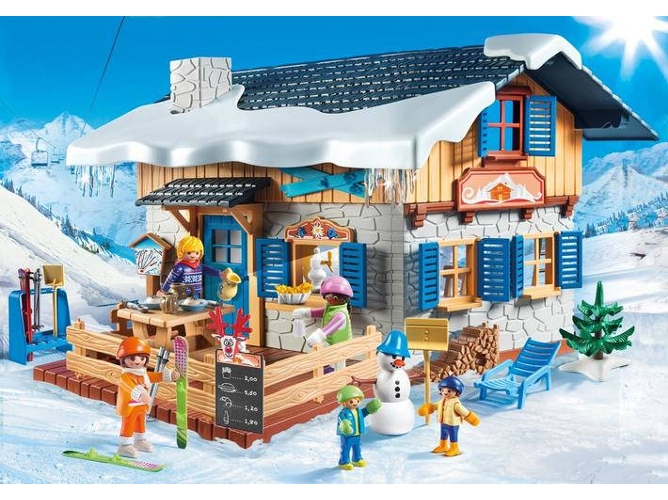 PLAYMOBIL Family Fun: Vacaciones en la nieve 9280 (Edad Mínima: 4 - 146 Piezas)