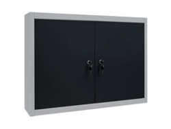 Armario de herramientas industrial de pared, de metal, gris y negro, EXCLUSIVO DE LA CASA