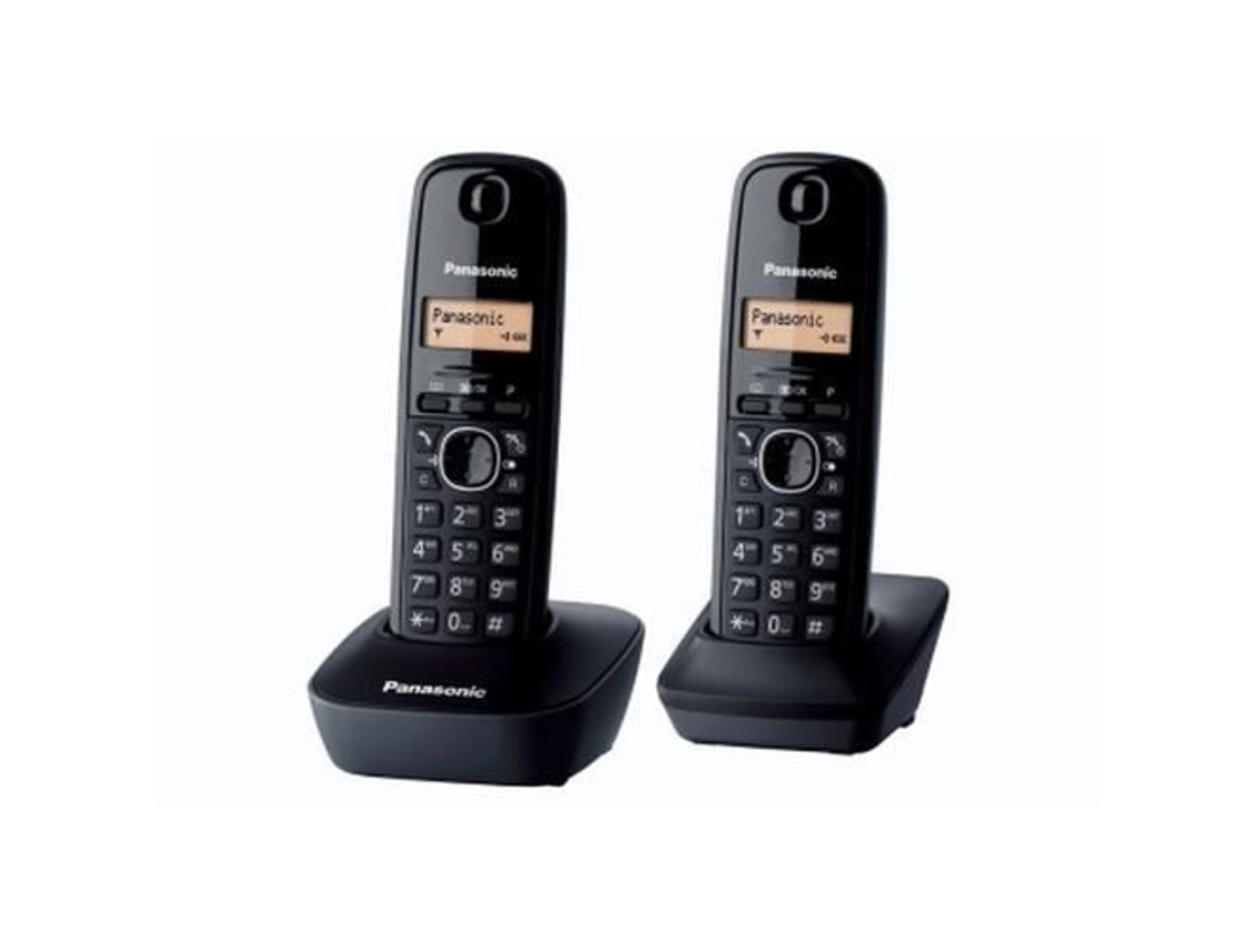 Teléfono Inalámbrico Panasonic Kx Tg1612fxh 50 Entradas Identificador De Llamadas Negro