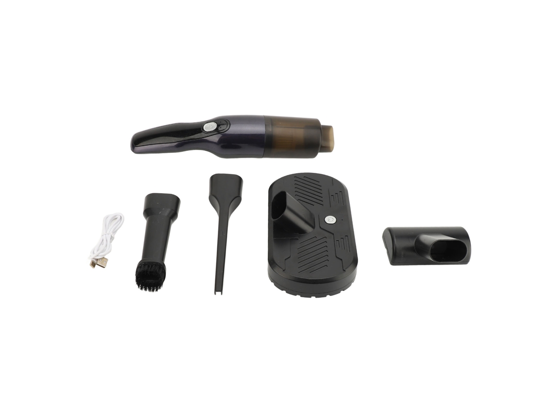 Aspiradora De Mano Inalámbrica De 120 W Para Coche, Con Alta Potencia, Fuerte Succión Y Múltiples Boquillas Para Uso En El Coche Y La Oficina.