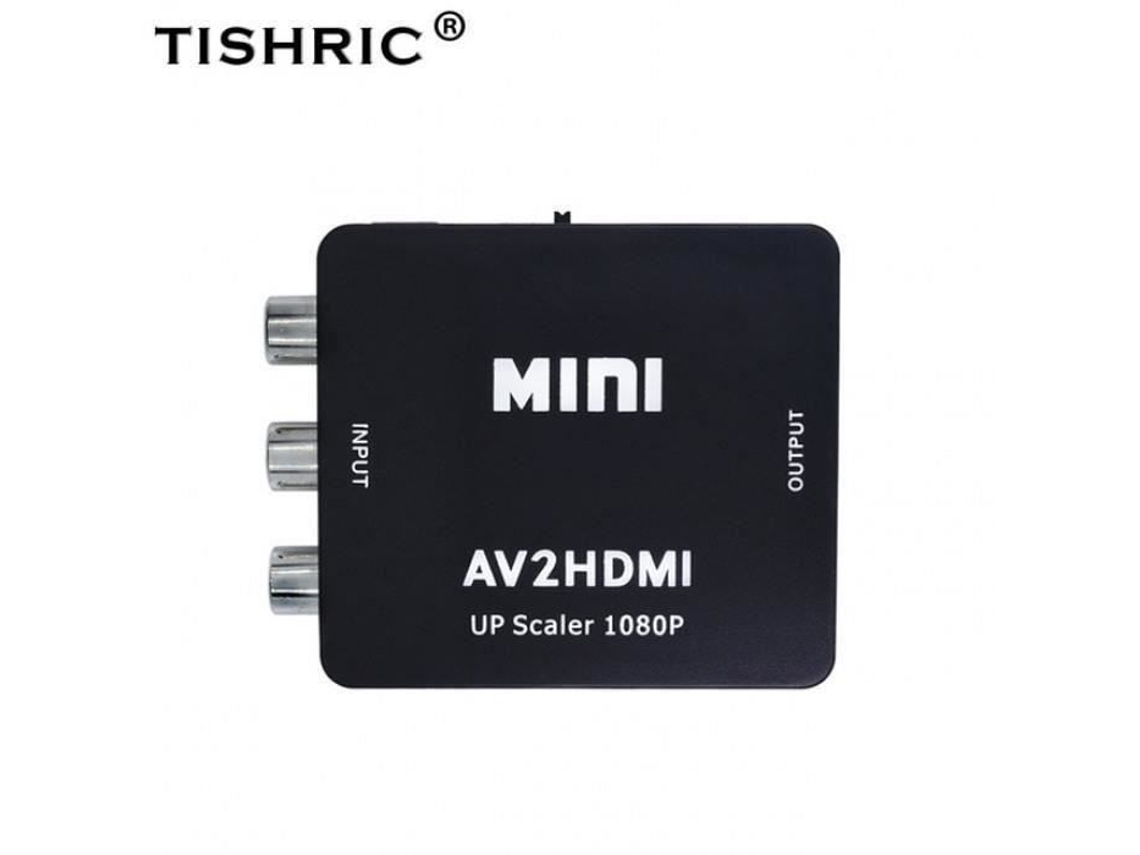 Adaptador de video compuesto RCA AV a HDMI CVBS a HD 720p 1080 Mini AV2HDMI Convertidor de video Envío gratuito 79