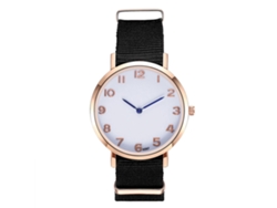 Reloj De Pulsera Analógico Unisex Zhoulianfa Con Correa De Nailon Negra Y Movimiento De Cuarzo.