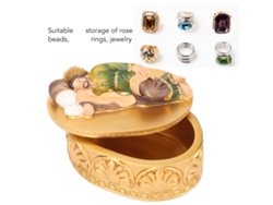 Caja De Joyería Decorativa De Resina Hecha A Mano De San José, Regalo Para Católicos.