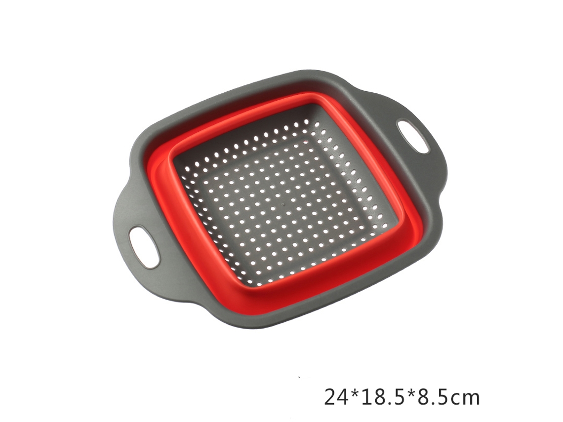 Cesta Plegable Para Lavar Verduras (pequeña, Roja), Filtro Portátil Para Frutas Y Verduras, Desmontable Y Plegable.