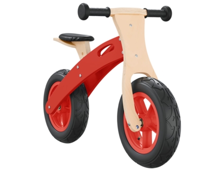 Bicicleta sin pedales VIDAXL para niños con neumáticos de aire rojo