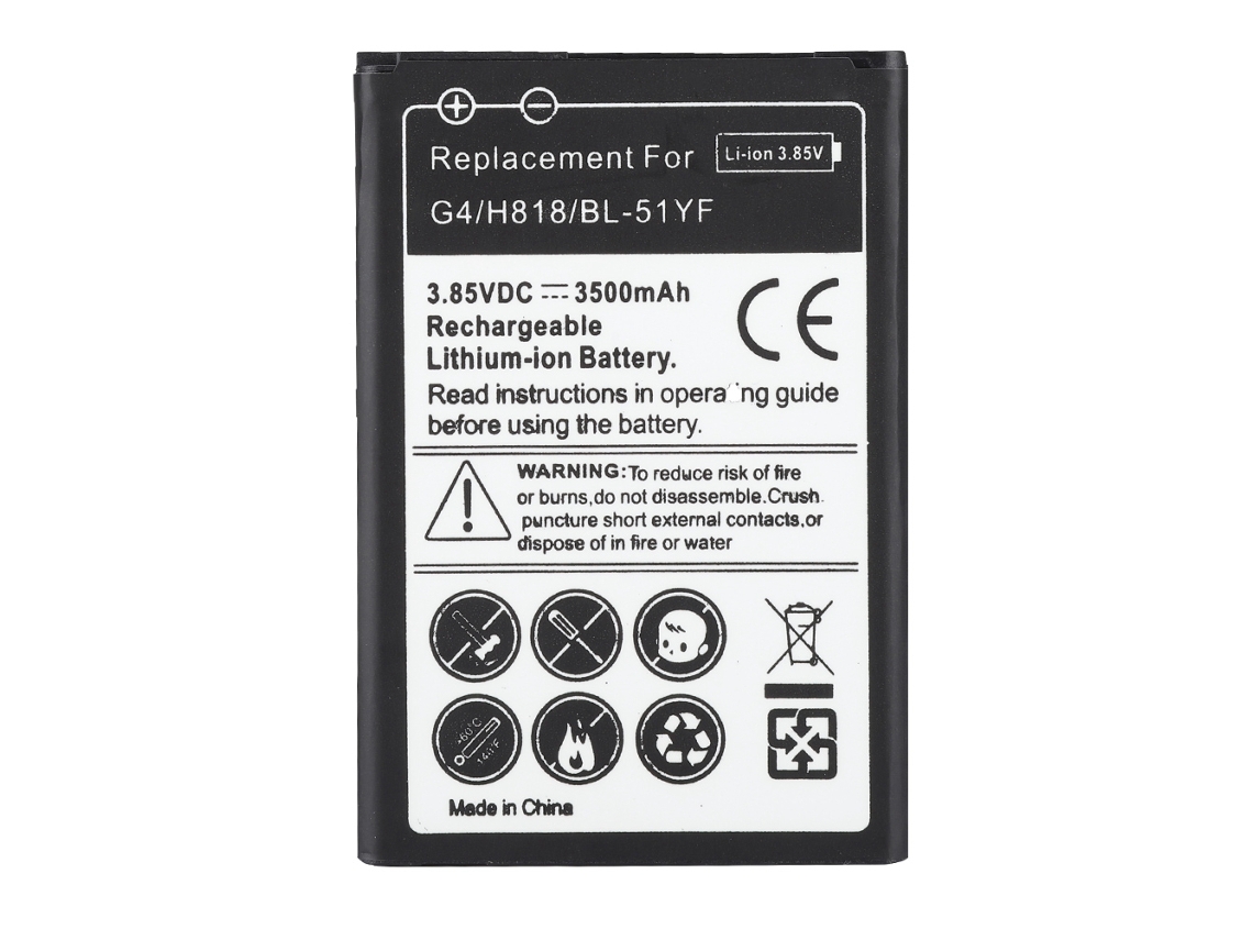 Batería De Litio Ecológica De Reemplazo Para Lg G4/h818/bl-51yf 3500mah 3.85v