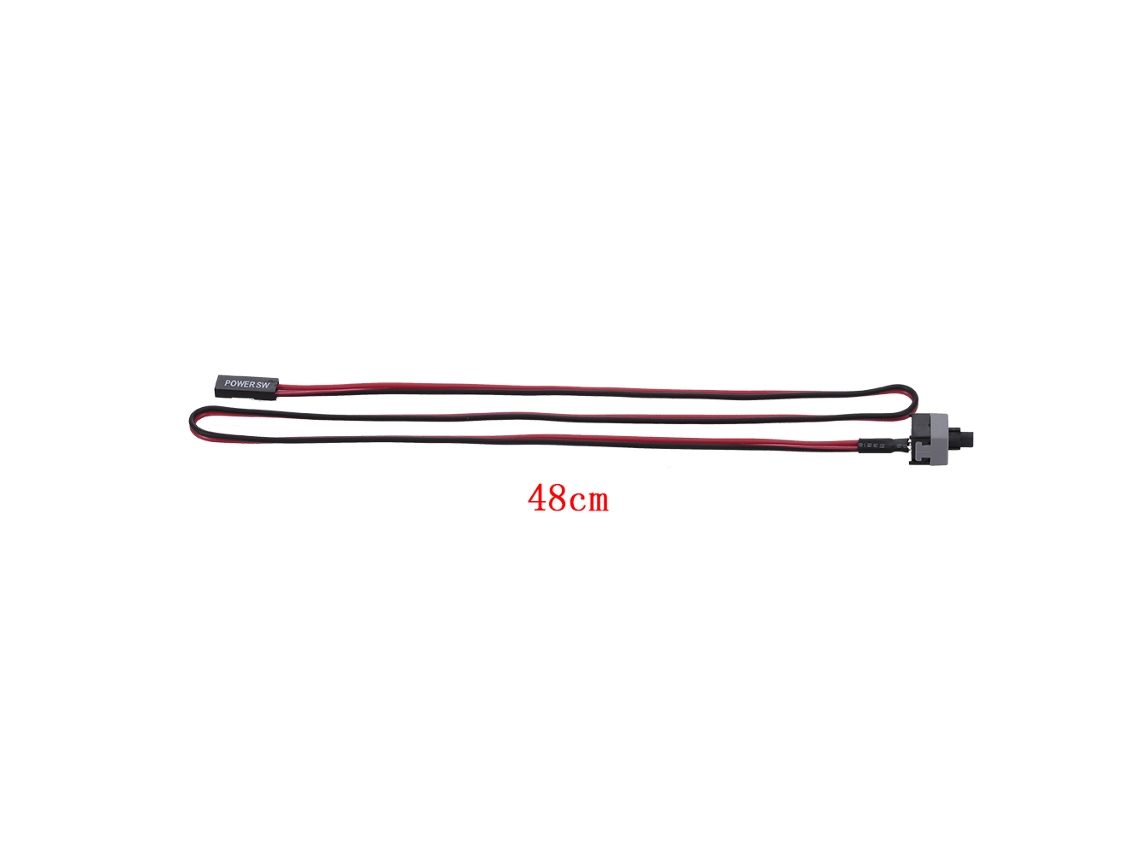 Cable Power Sw 48cm 2 Pin Botón De Pulsación On/off Reset Cable De Interruptor De Ordenador De Escritorio Atx