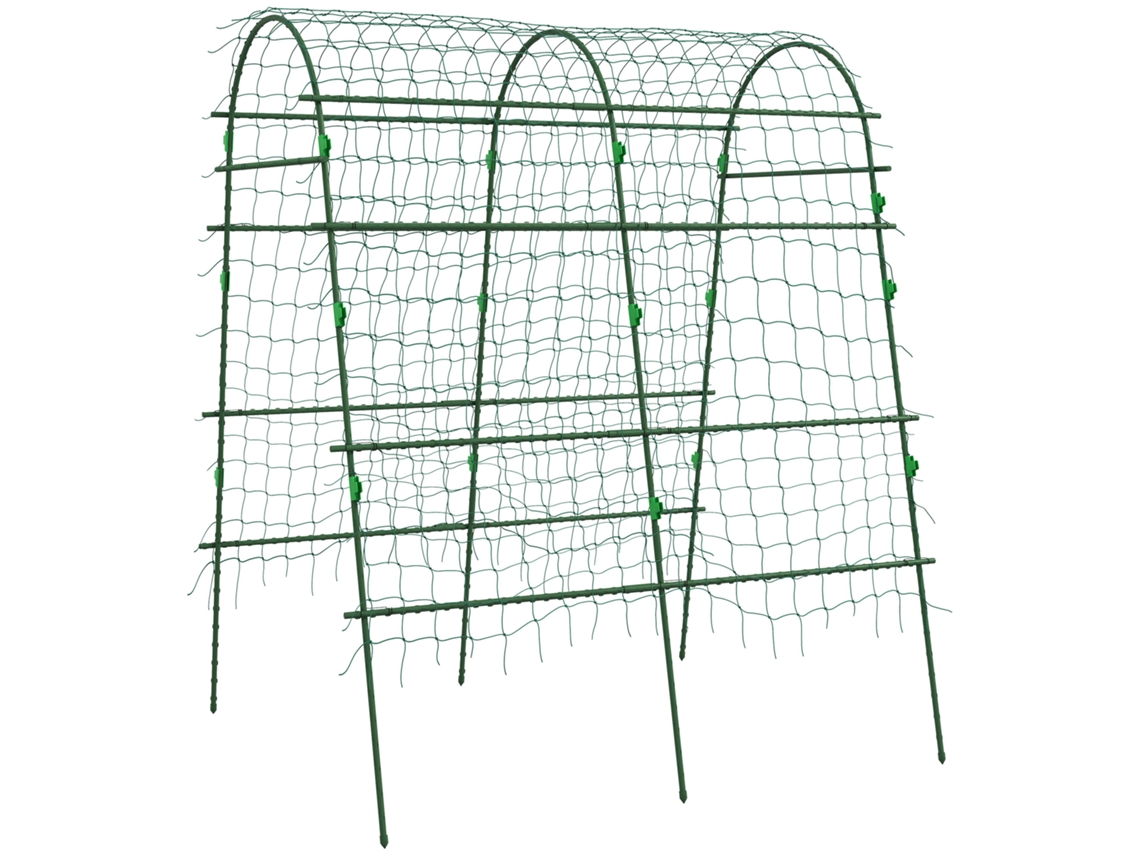 Malla De Celosía Ajustable, De Acero Verde, 144x167x206cm, Para Jardín.