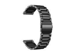 Correa de reloj de acero inoxidable de 20/22 mm Universal para Ticwatch/Moto 360 2nd 460/Samsung Gear S3/HUAWEI GT Metal Wristband black_22CM
