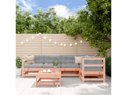 Conjunto de salón de jardín de 2 piezas en madera maciza Douglas Dkd Home Decor