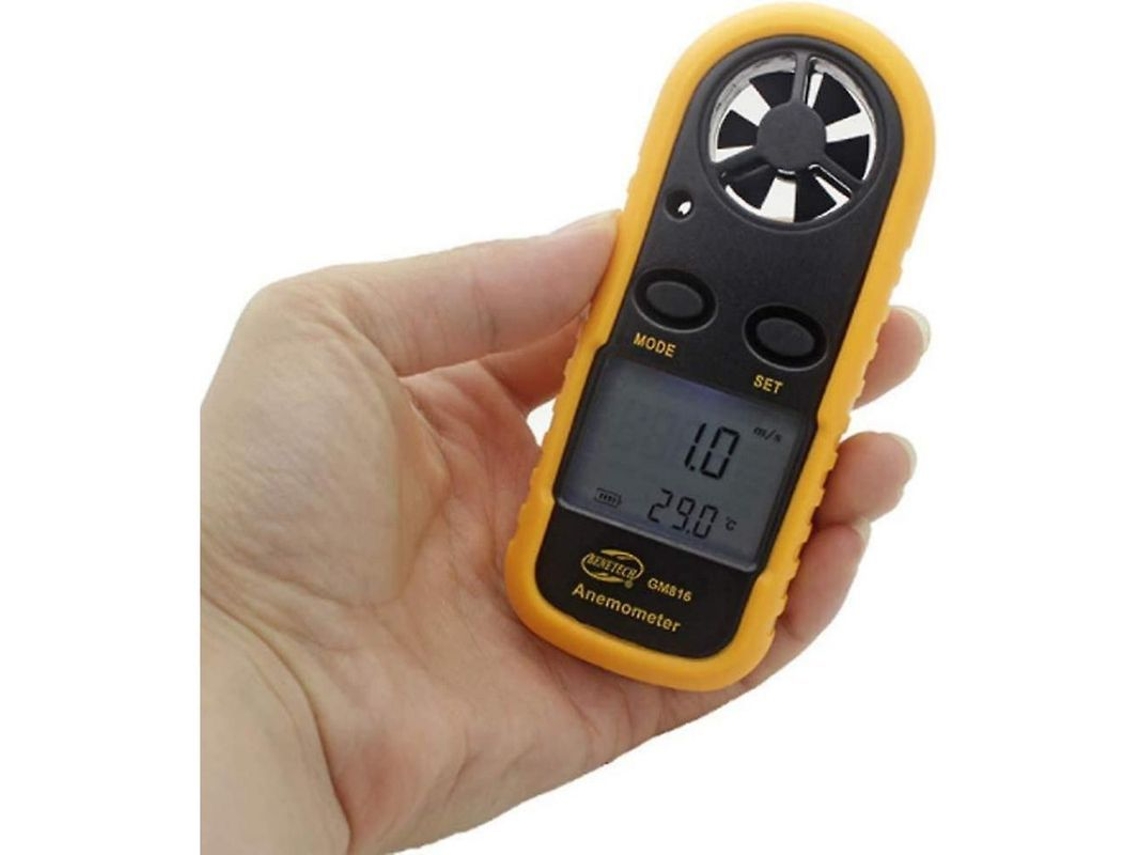 Anemómetro Digital Con Pantalla Lcd Retroiluminada Para Velocidad De Viento, Flujo Aire Y Temperatura