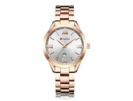 Relojes para mujer, relojes de moda, reloj de cuarzo simple, reloj de pulsera de negocios a prueba de agua para mujer, color rosa, blanco LUUCOZK
