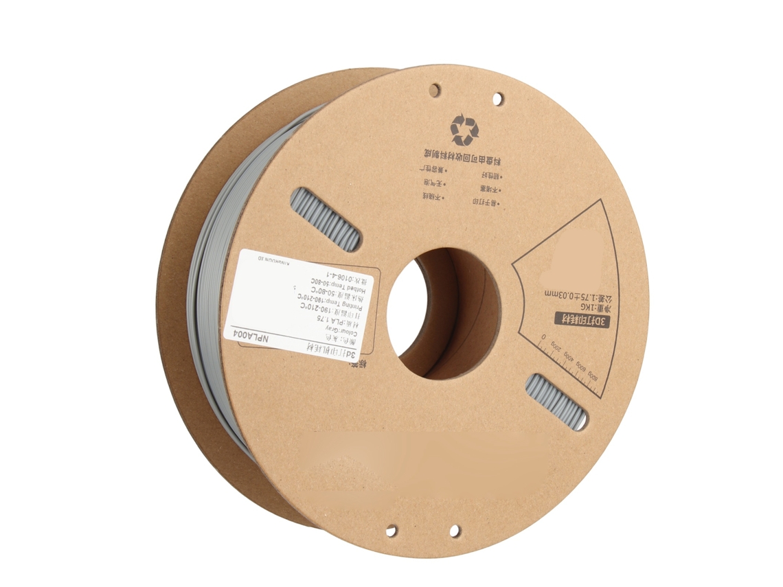 Filamento Pla Para Impresora 3d 1.75mm X 340m Adhesión Fuerte Impresión Sedosa Consumibles Fdm Gris