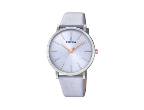 Reloj FESTINA Mujer (Piel - Azul)