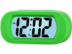 Alarme Infantil, Com Grande Tela Digital De Cristal Líquido, Função Dorminhoco E Luz Noturna. - Verde