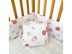 Juego De Protectores De Cuna Panoona 4 Piezas (2 X 132 Cm + 2 X 68,5 Cm) Blancos