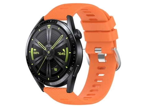 Correa de reloj inteligente para Huawei Watch GT3 46 mm 22 mm Correa de reloj de silicona suave de color sólido (naranja)