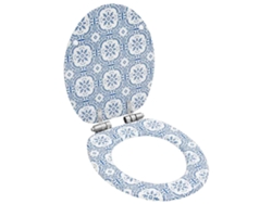 Maison Exclusive - Asiento Inodoro Wc 2 Uds Tapa Cierre Suave Mdf Diseño Porcelana