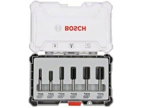 Conjunto de Fresas BOSCH Rectas - 6 Piezas - Vástago de 6 Mm