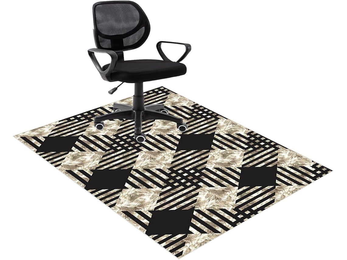 Alfombrilla protectora antideslizante para silla de oficina, 80 x 100 cm, para suelos de parquet de madera, laminado, baldosas Az...