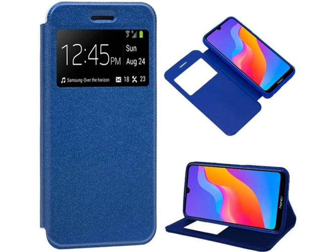 Funda Huawei Y6 2019, Honor 8A COOL Flip Azul