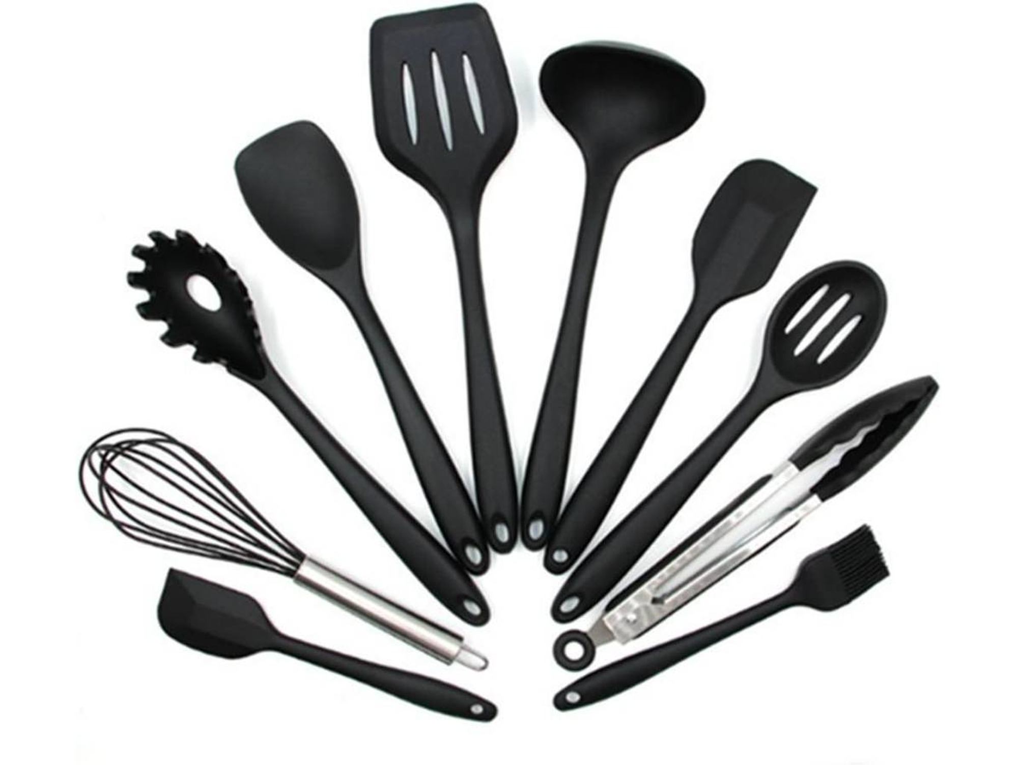 Juego de utensilios de silicona CUICH negro