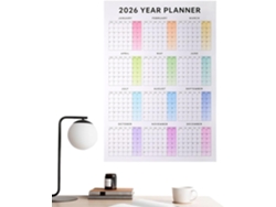 Calendario De Pared 2026, 75 X 53 X 0, 1 Cm, 12 Calendarios De Grandes Para Escuela U Oficina