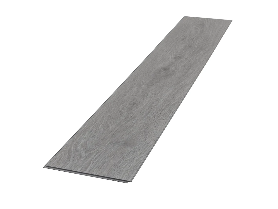 Suelo vinílico ML-Design de PVC 4,62m² Gris Windswell Hickory sistema click 21x planchas