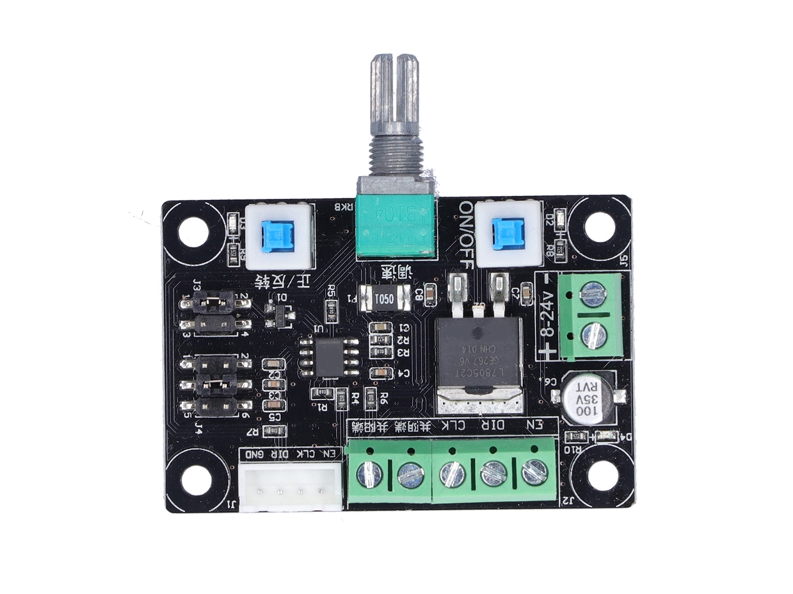 Controlador de velocidad de motor PWM de 12-24 V CC, regulador de señal de pulso para motor paso a paso.