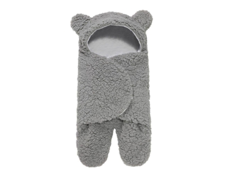 Fular acogedor para bebé con orejas - gris - 0–3 meses