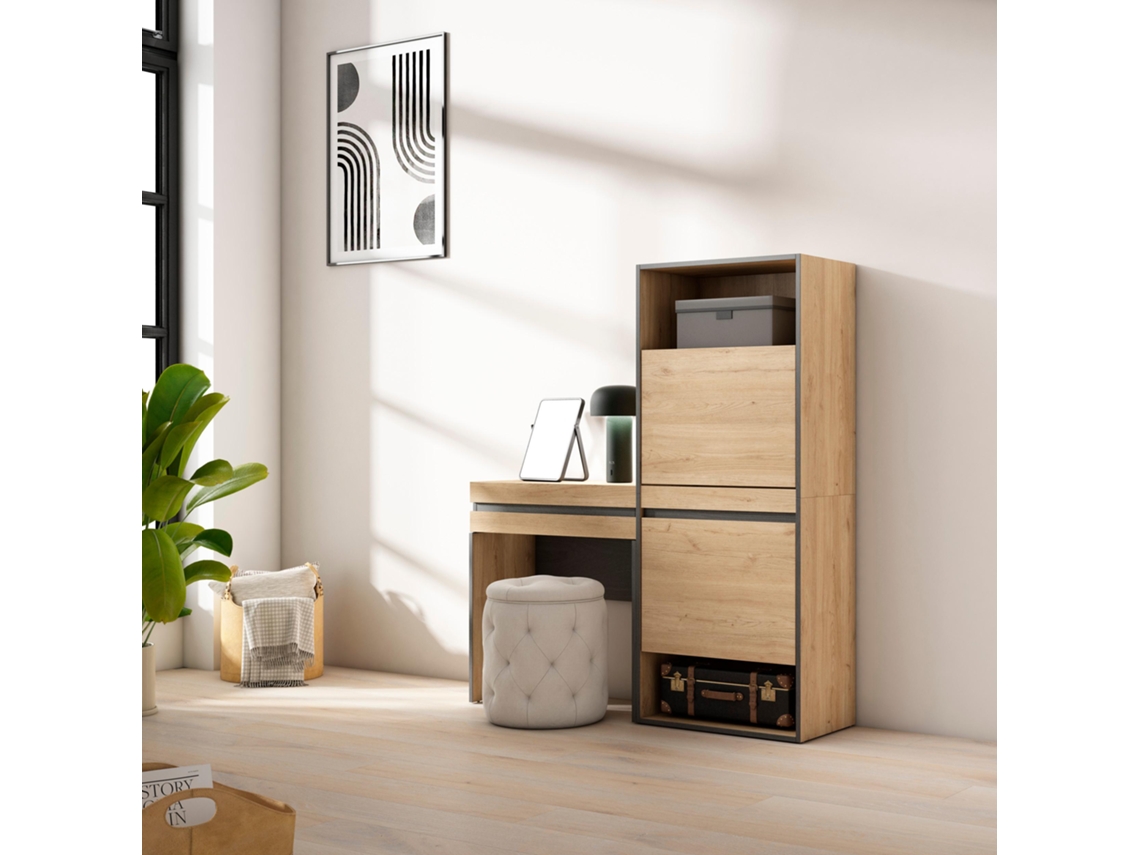 Zapatero, 130x145x35 cm, Dormitorio, habitación, Tocador, Roble SKRAUT HOME