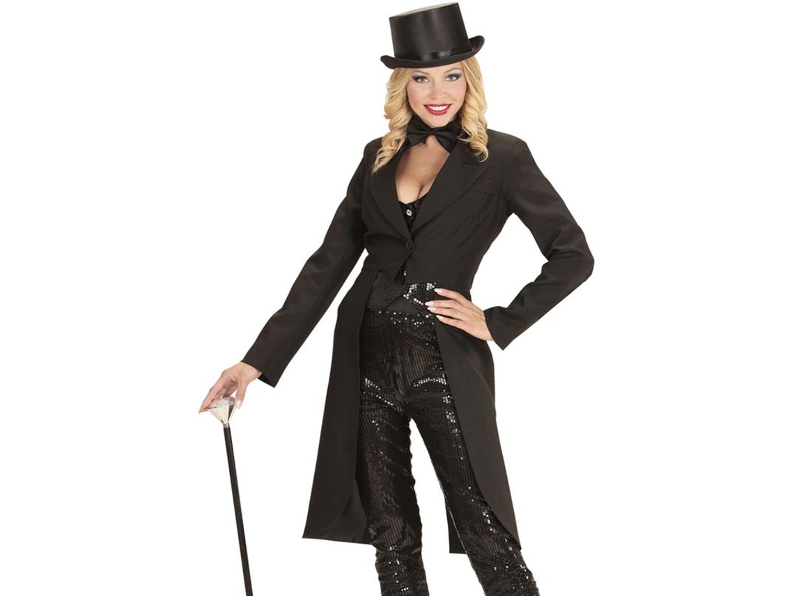 Disfraz o Frac Gala Showtime negro largo para mujer