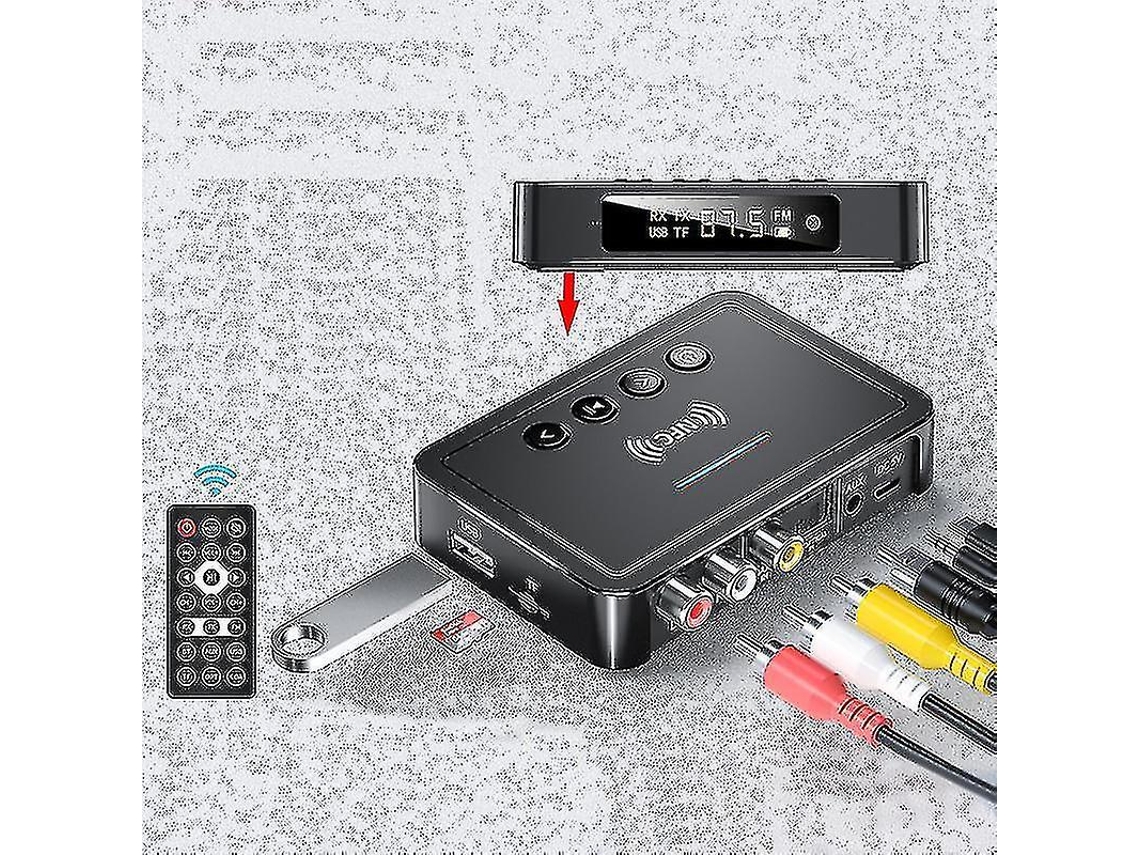 Receptor Bluetooth 5.0 Transmisor FM Bluetooth para computadora con adaptador Bluetooth tres en uno Rosewell