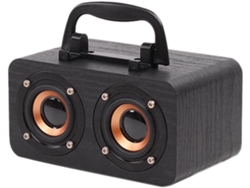 Altavoz Portátil De Madera Con Bluetooth 5.0 Estéreo De Doble Canal