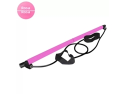 Barra de Pilates ajustable, ideal para entrenamientos en casa y yoga. Mdug (rosa)