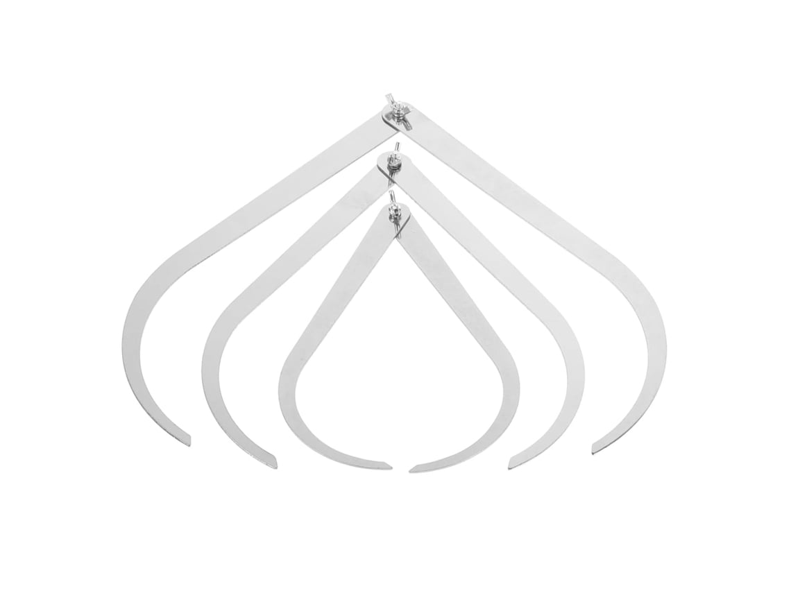 Conjunto De 3 Ferramentas Curvas Deslizantes Em Aço Inoxidável Para Modelagem E Escultura Em Argila.