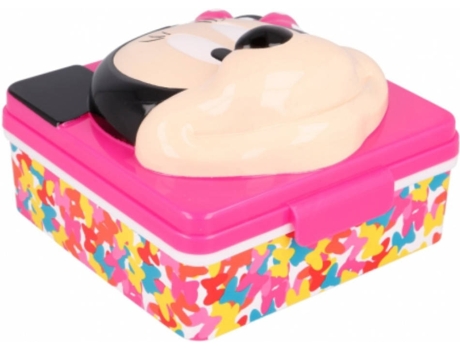 Lonchera MINNIE MOUSE (Rosa - Plástico - 6 x 13 x 13 cm)