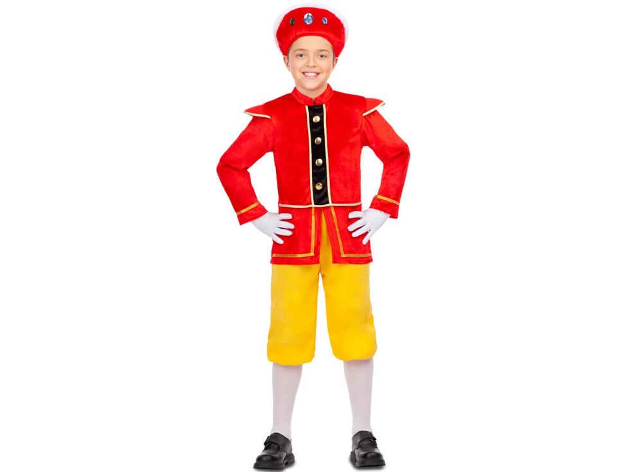 Disfraz de Niño DISFRAZZES Paje Real Rojo Y Amarillo (Talla: 5 a 6 años)