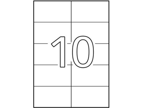 Etiquetas & Eadas con Adhesivo 15 Hojas APLI (Blanco - A5 42 X 74,6 mm)