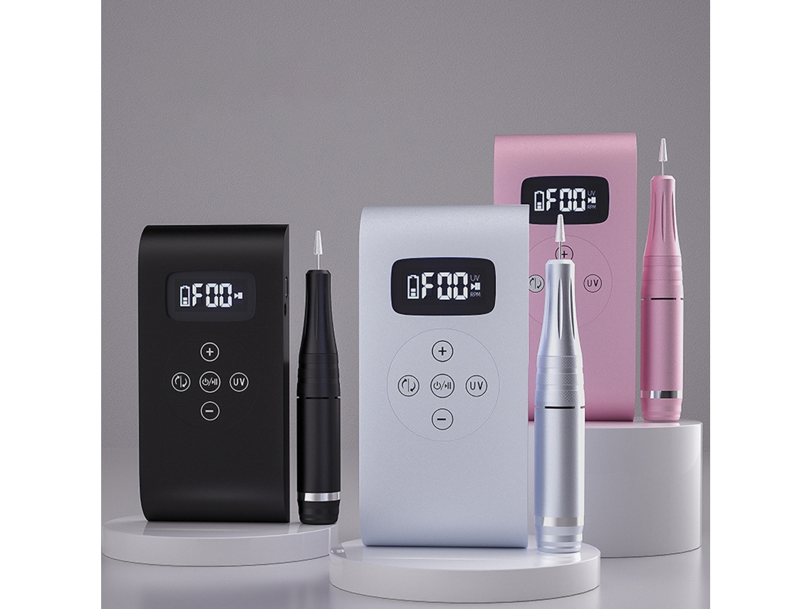 Kit De Lijadora De Uñas Eléctrica 35000 Rpm Con 6 Brocas Y Bandas De Lijado Para Uso En Salones Y Hogar